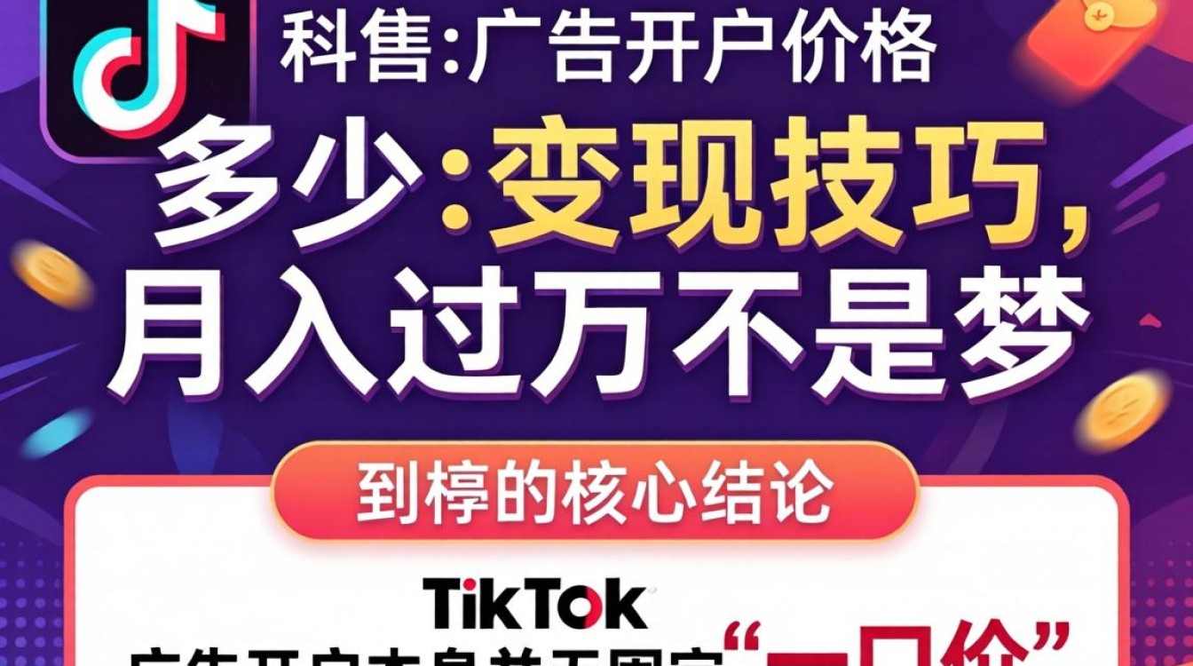 TikTok 广告开户费用及变现技巧