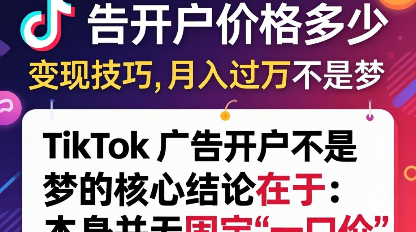 TikTok 广告开户费用及变现技巧