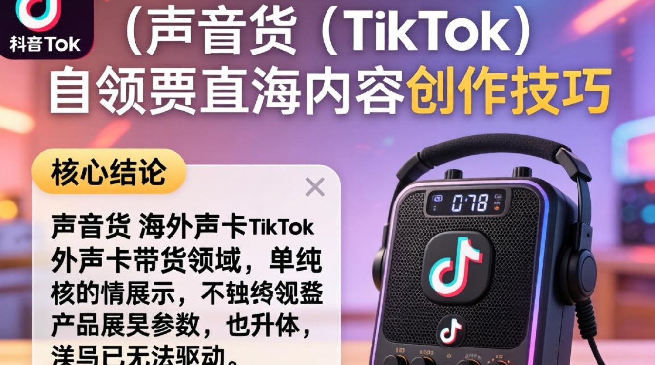 TikTok 声卡产品带货怎么做