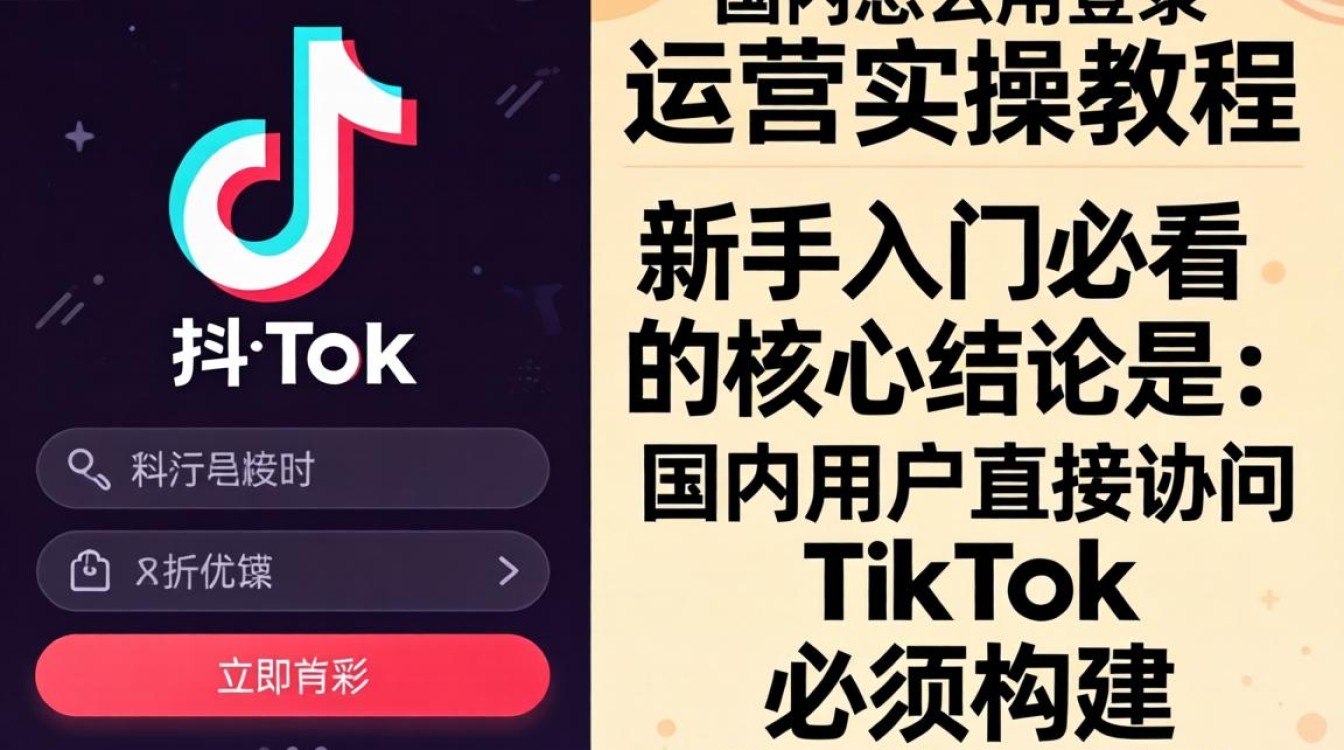 TikTok 国内登录方法运营实操新手入门