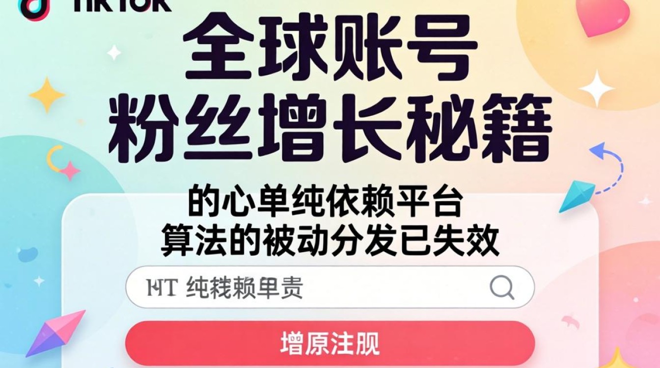 网页注册的TikTok账号怎么涨粉