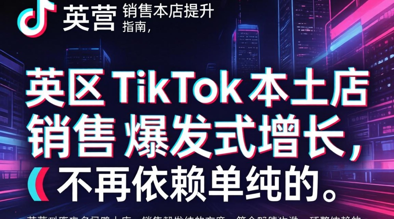 电商运营英区TikTok本土店销售提升指南