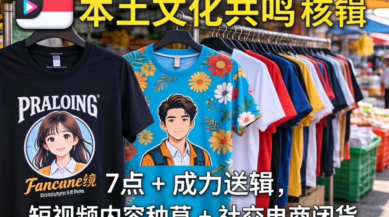 印尼 TikTok 印花 t 恤出海热门搜索