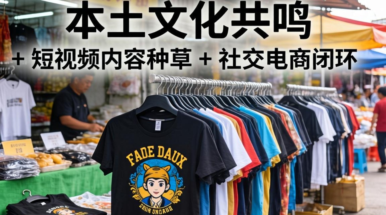 印尼 TikTok 印花 t 恤出海热门搜索