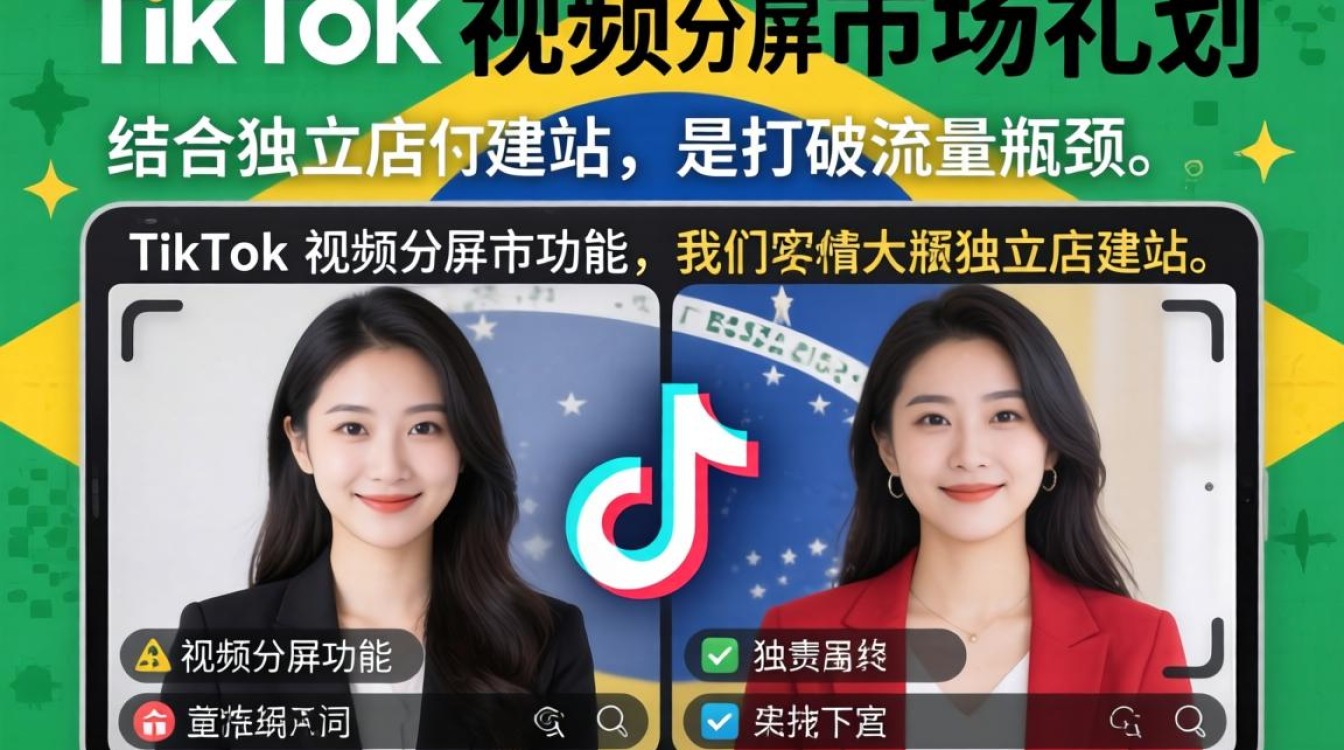 TikTok 巴西中视频分屏独立站建站海外电商指南