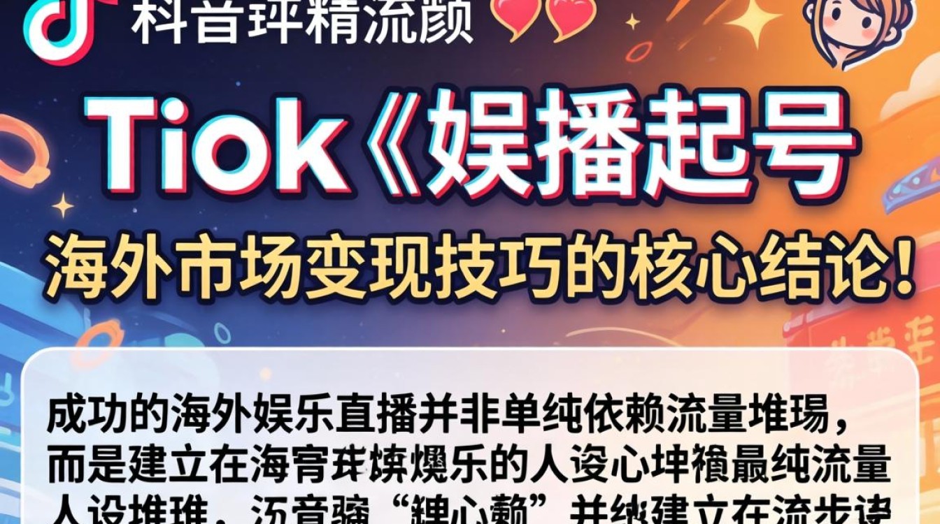 TikTok 娱播起号 海外市场变现技巧