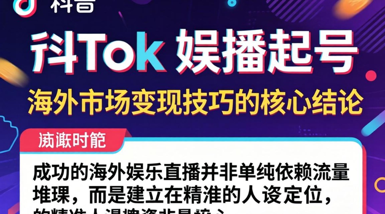 TikTok 娱播起号 海外市场变现技巧