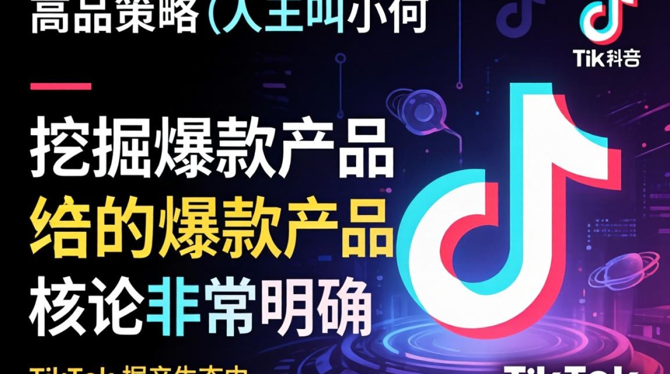选品策略大王叫小何tiktok挖掘爆款产品