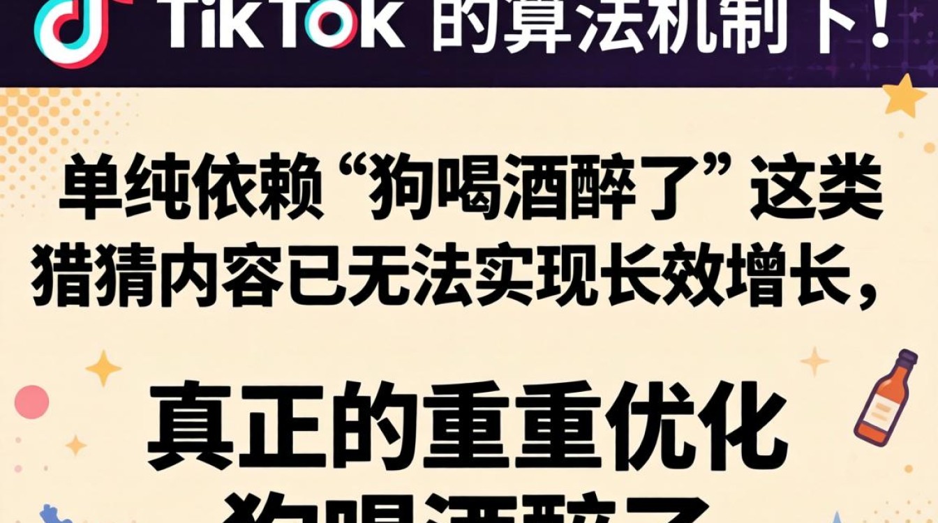 狗喝酒醉了 tiktok 怎么突破流量池