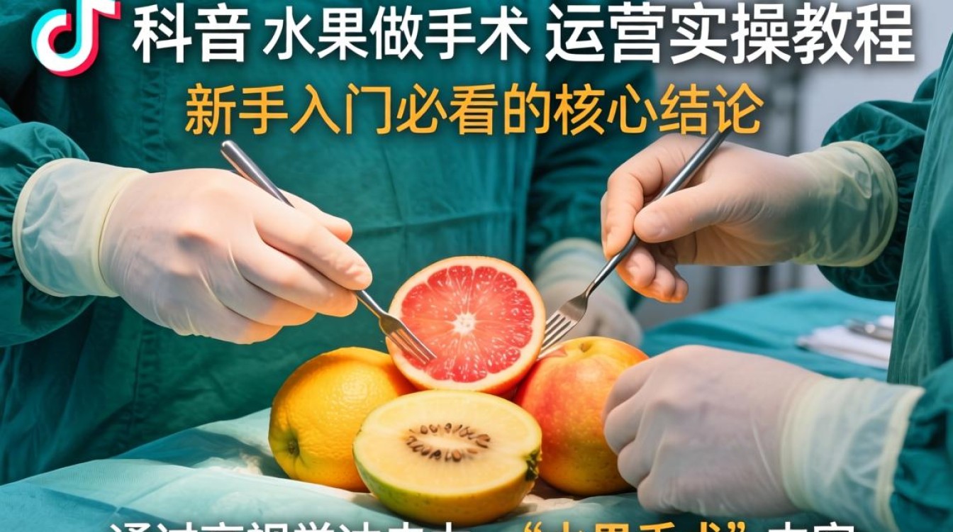 TikTok 水果做手术 运营实操教程