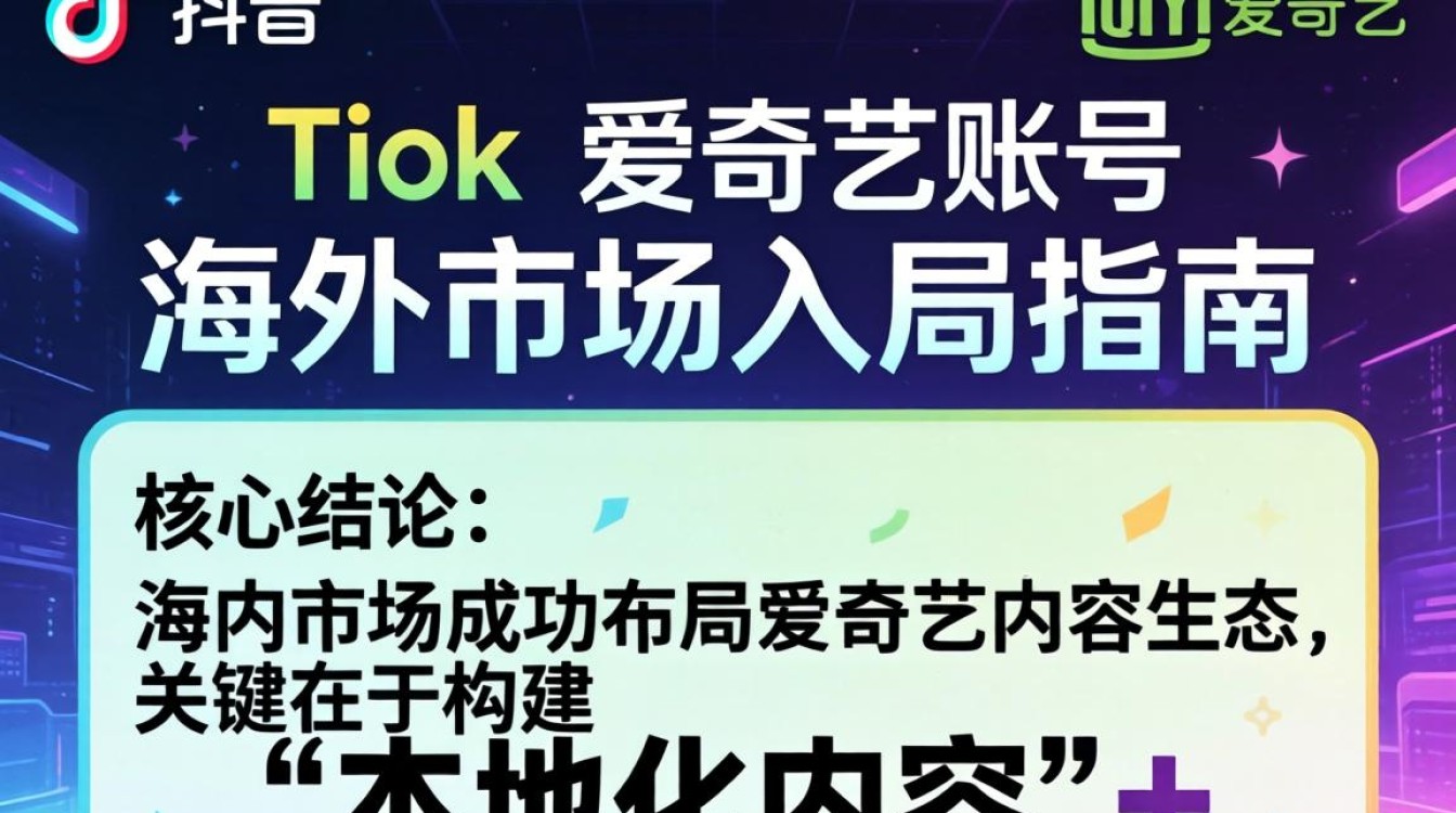 TikTok 爱奇艺账号 海外市场入局指南