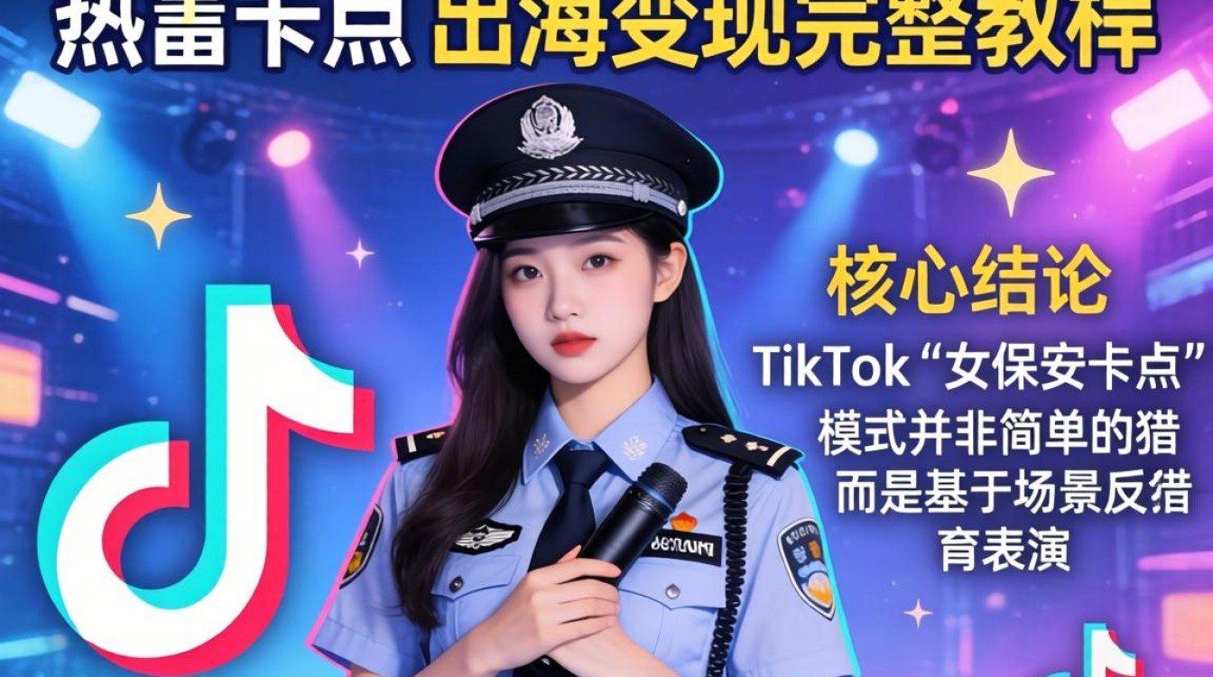 TikTok 女保安卡点出海变现完整教程