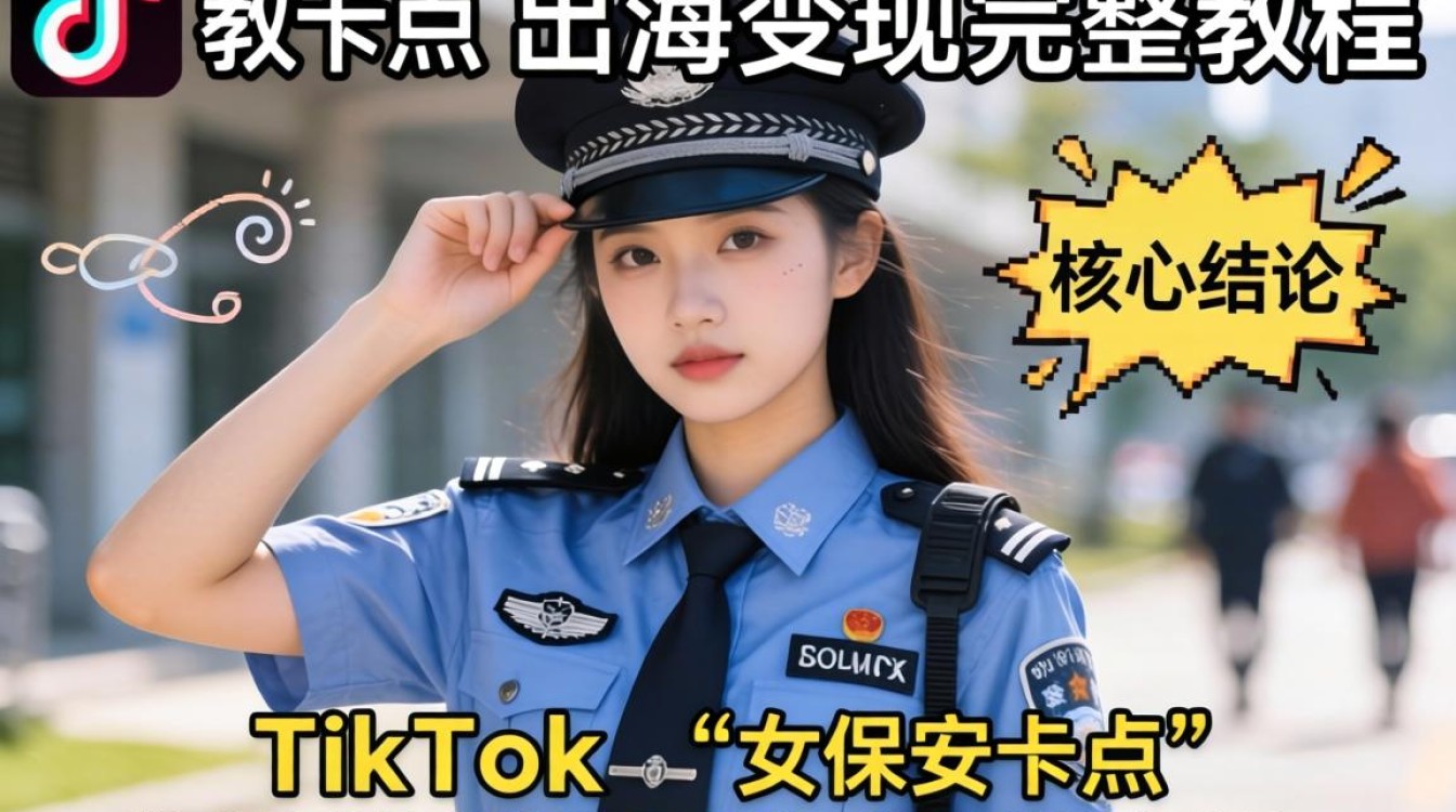 TikTok 女保安卡点出海变现完整教程