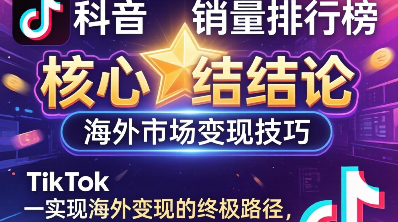 TikTok 销量排行榜 海外市场变现技巧
