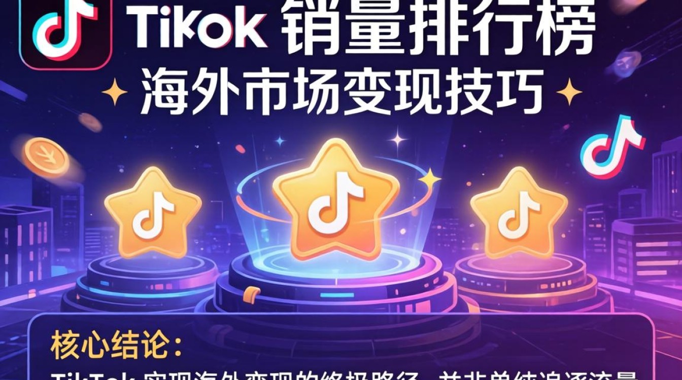 TikTok 销量排行榜 海外市场变现技巧