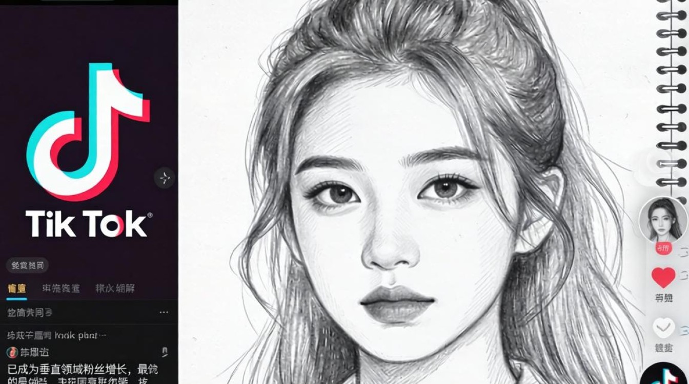 TikTok 人物铅笔画涨粉技巧