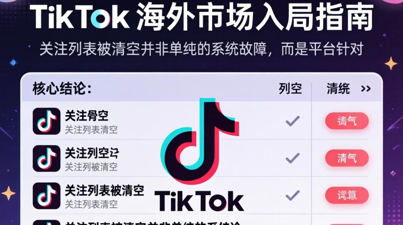 TikTok 关注列表被清空怎么办