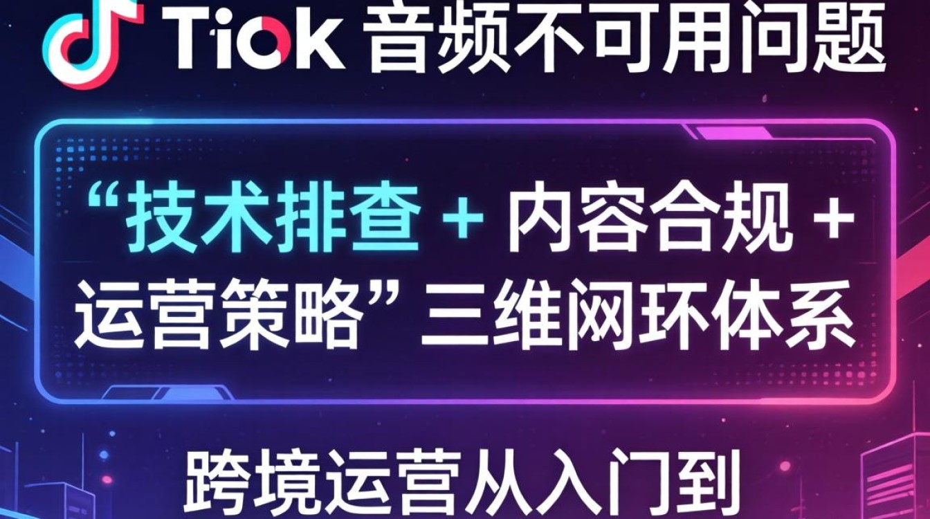 TikTok 音频不可用原因及跨境运营从入门到进阶
