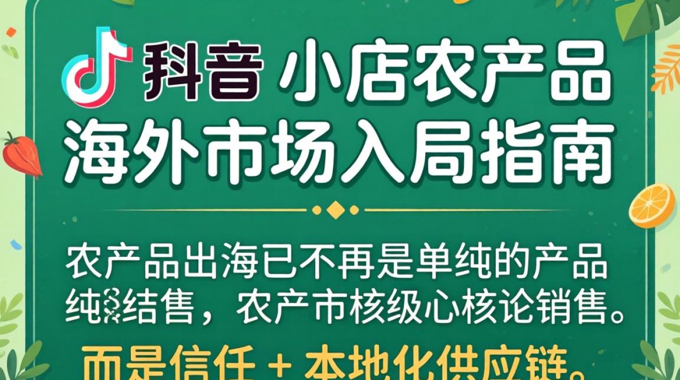 TikTok 小店农产品 海外市场入局指南