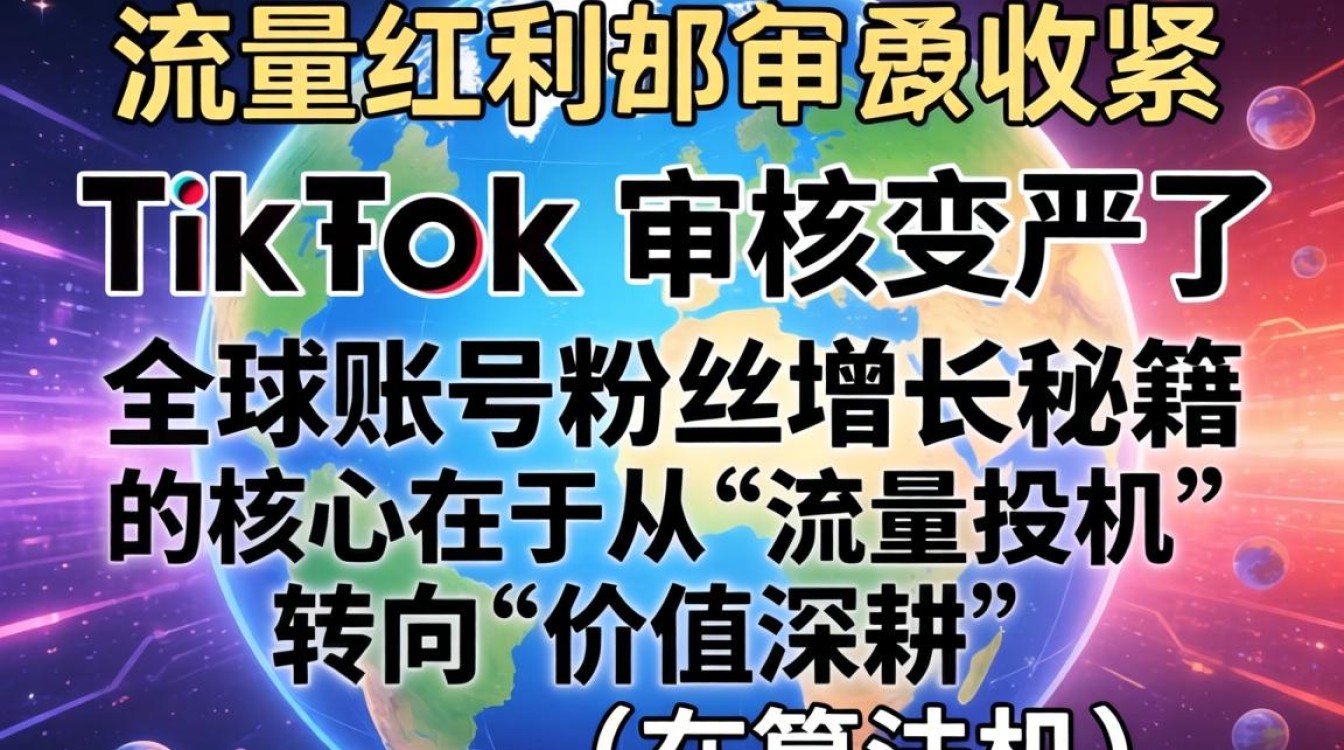 TikTok 审核变严全球账号粉丝增长秘籍