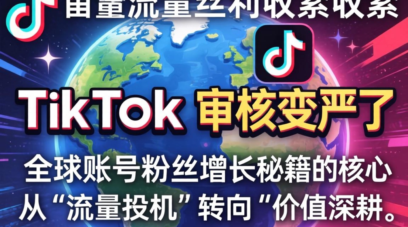 TikTok 审核变严全球账号粉丝增长秘籍