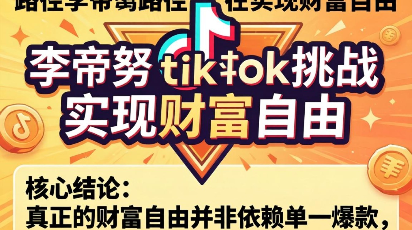 创业路径李帝努 tiktok 挑战能实现财富自由吗