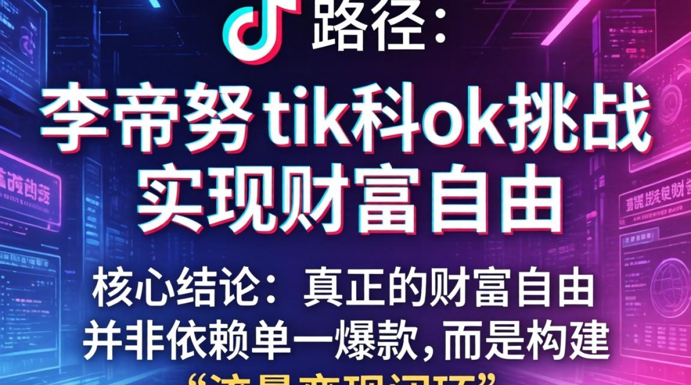 创业路径李帝努 tiktok 挑战能实现财富自由吗