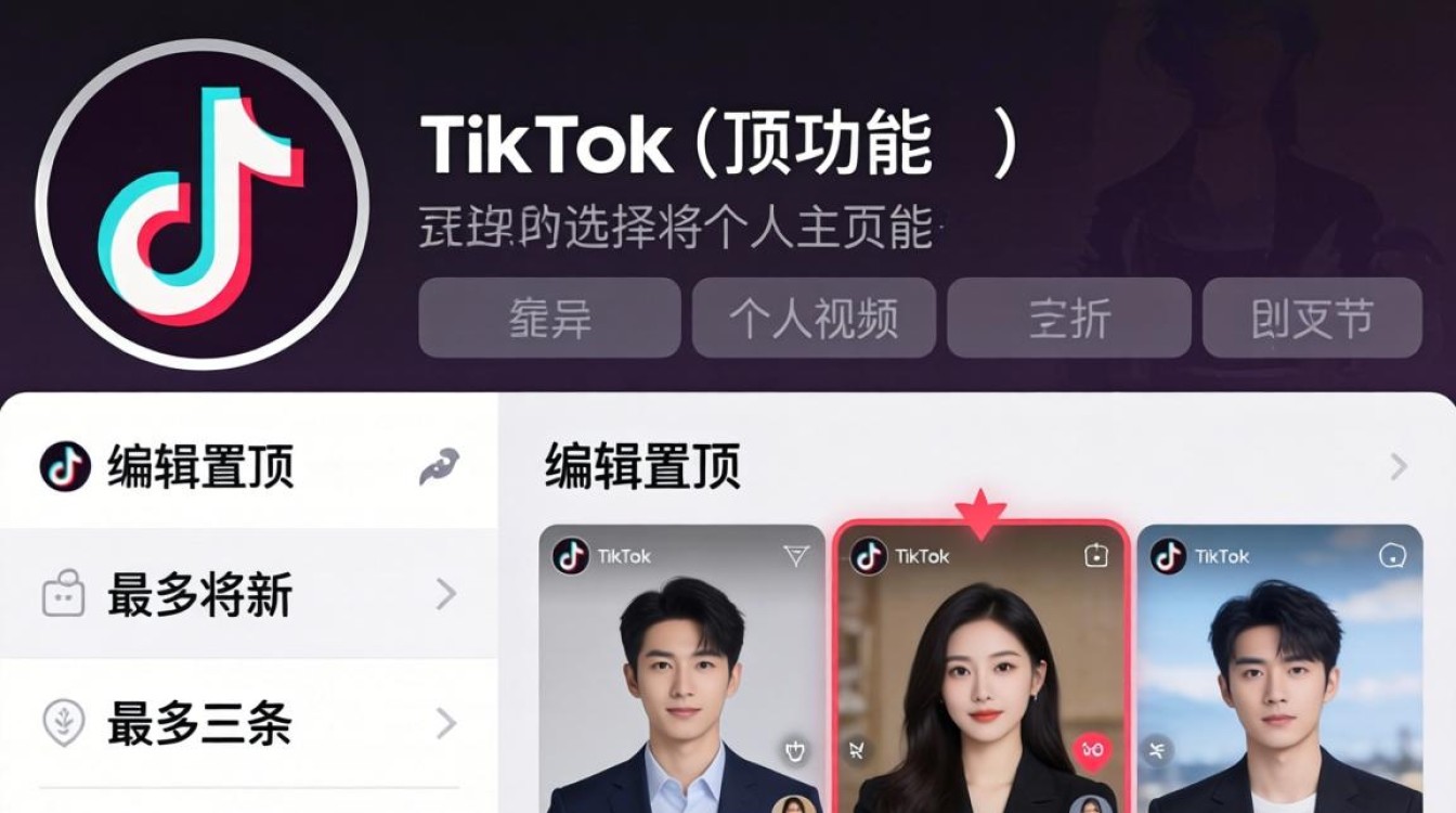 TikTok 的置顶在哪