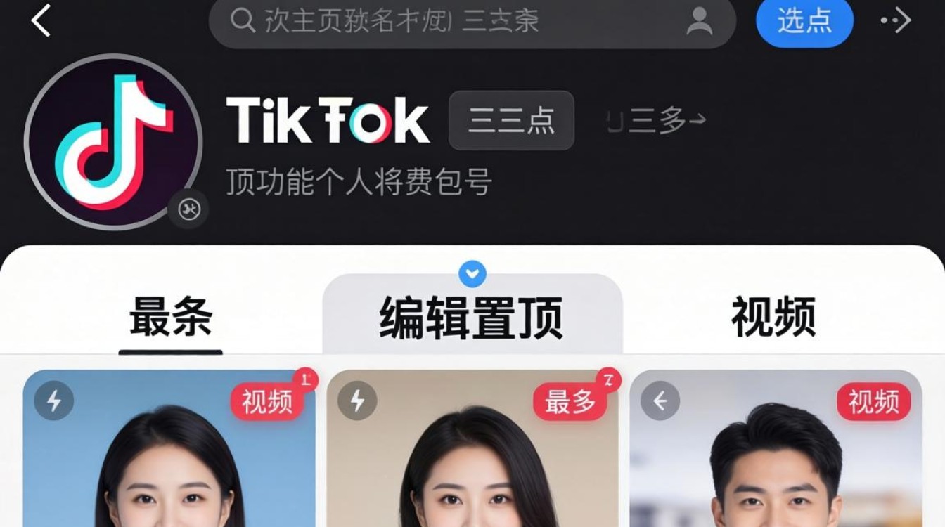 TikTok 的置顶在哪