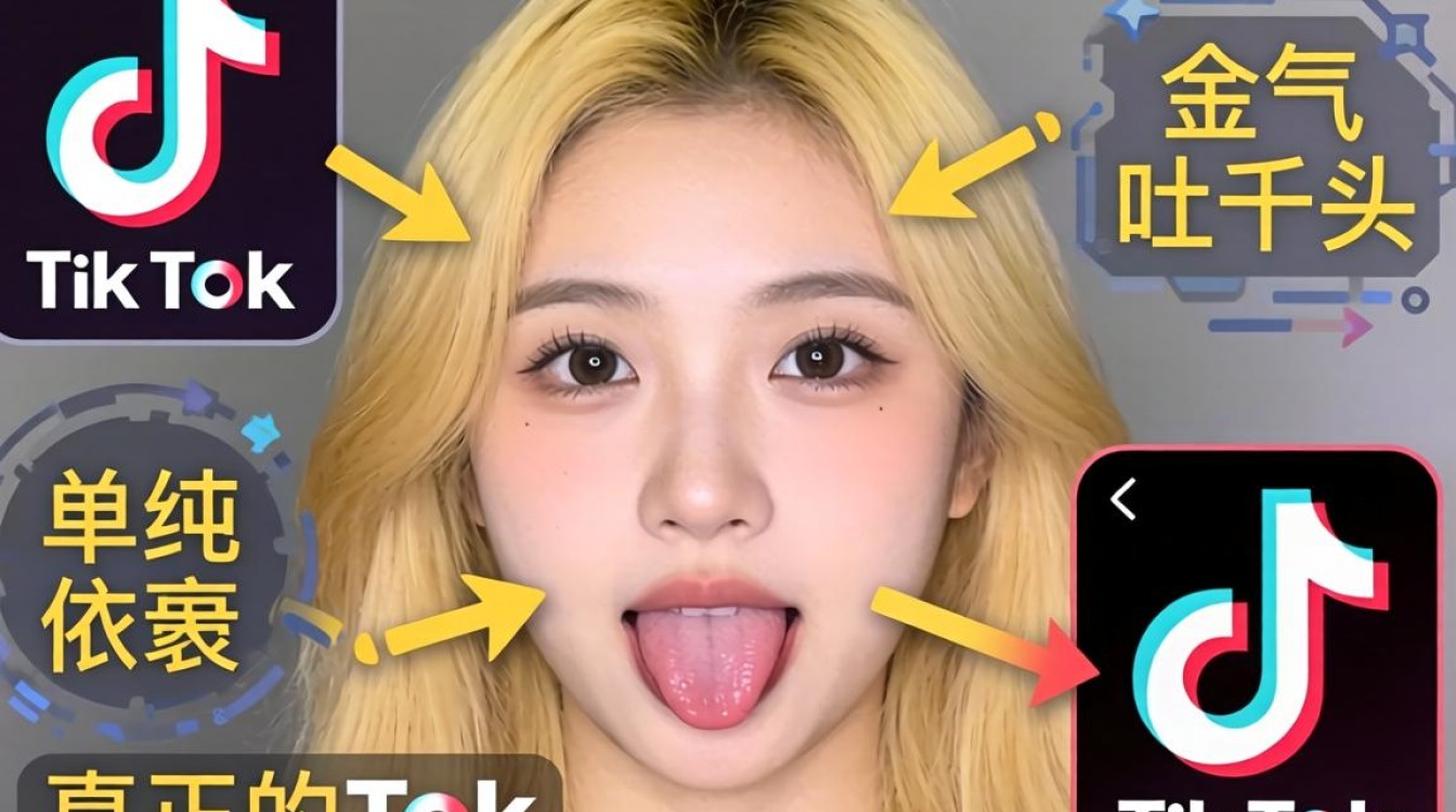 TikTok 金发吐舌头视频怎么火