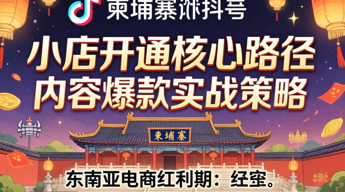 柬埔寨TikTok小店开通流程及爆款技巧