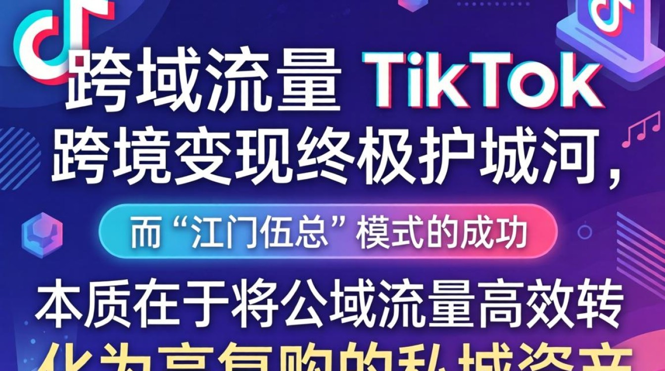 江门伍总TIKTOK私域变现持续收入打造
