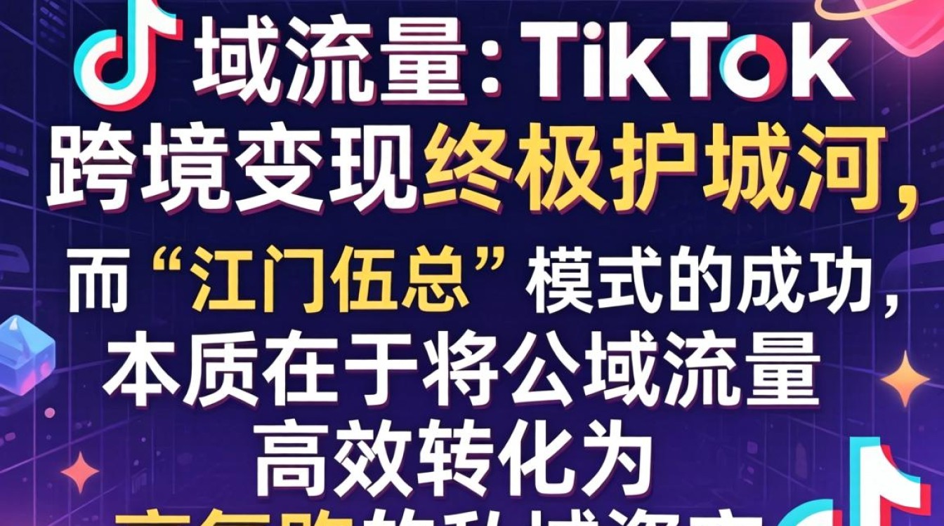 江门伍总TIKTOK私域变现持续收入打造