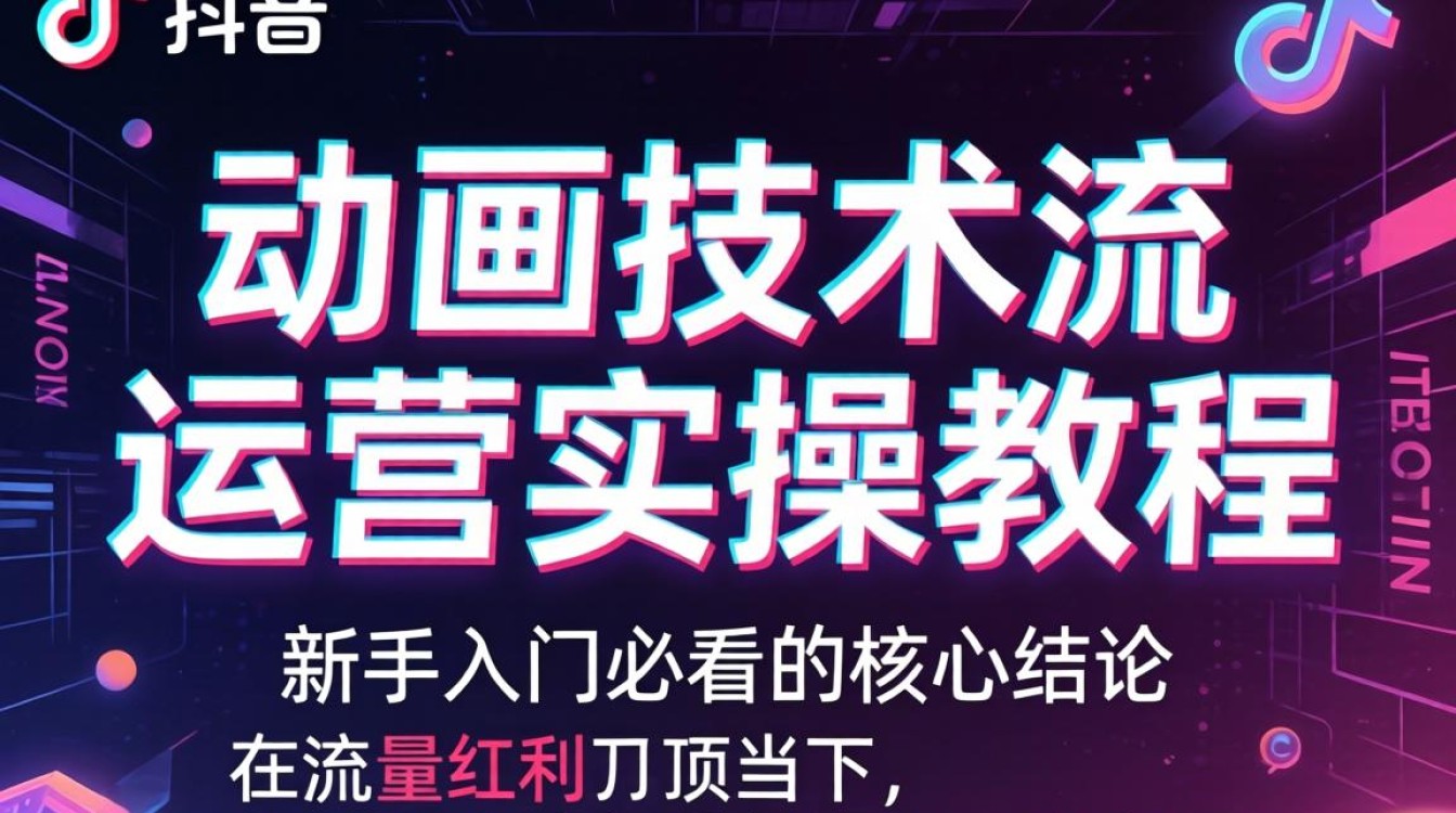 TikTok 动画技术流运营实操教程新手入门必看