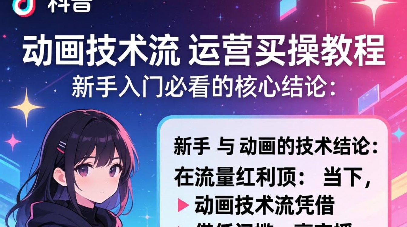 TikTok 动画技术流运营实操教程新手入门必看