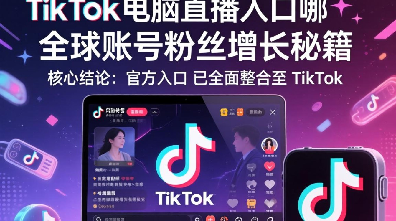 TikTok 电脑直播入口在哪