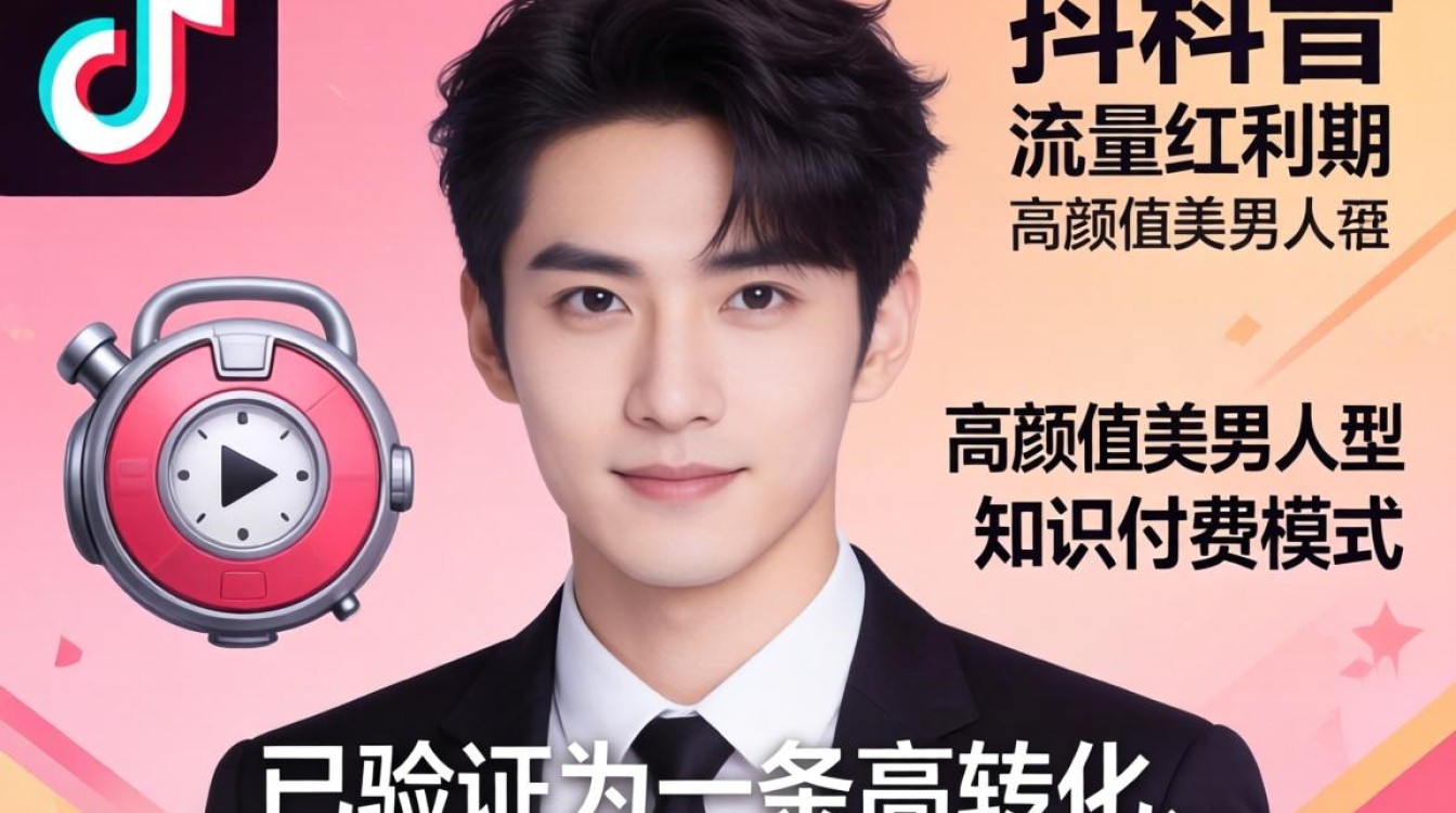 知识付费高颜值美男 TikTok 内容变现技巧