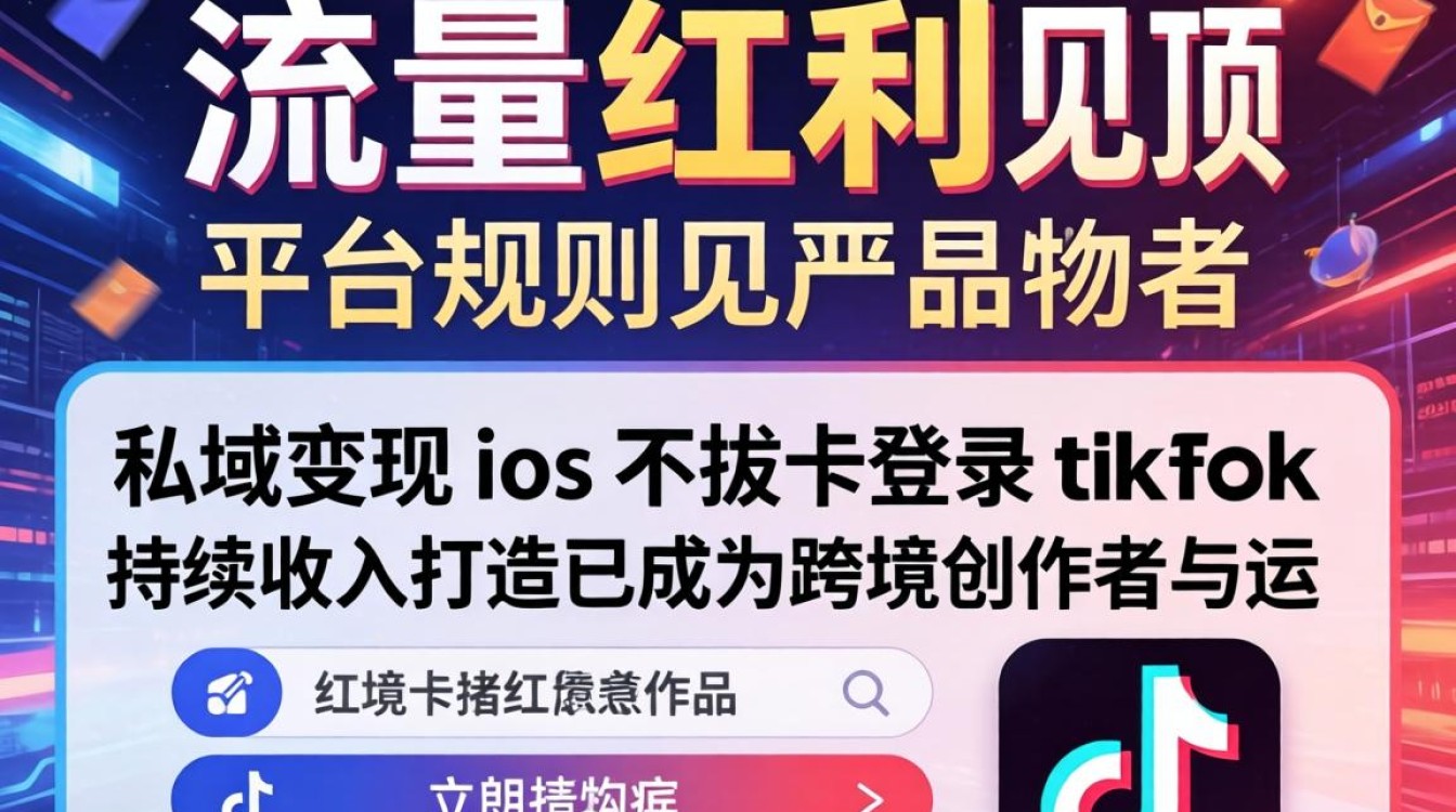 私域变现 ios 不拔卡登录 tiktok 持续收入打造
