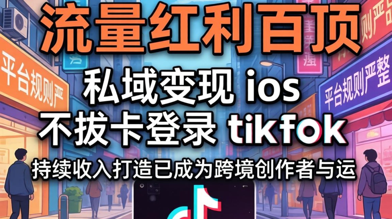 私域变现 ios 不拔卡登录 tiktok 持续收入打造
