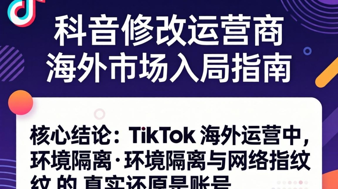 TikTok 修改运营商怎么办