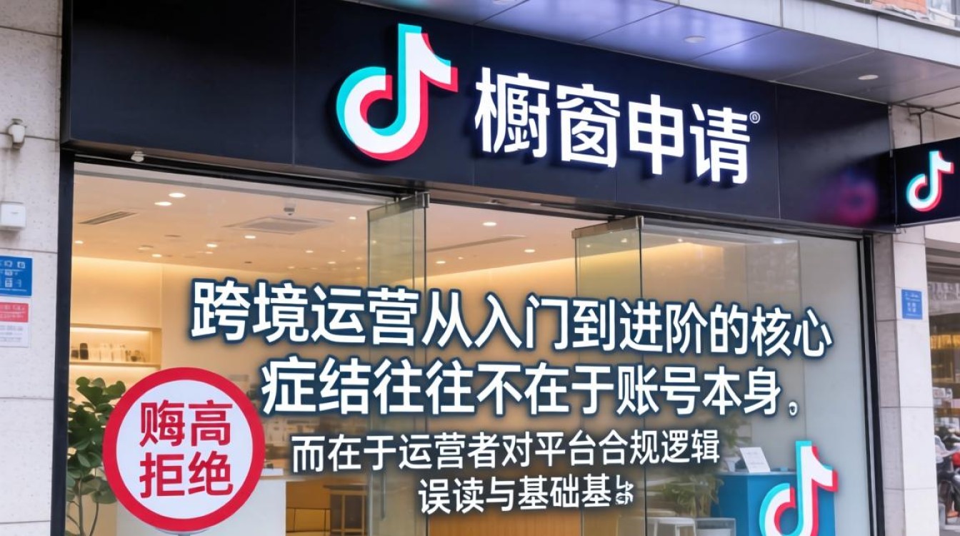 TikTok 橱窗申请被拒原因及跨境运营入门到进阶