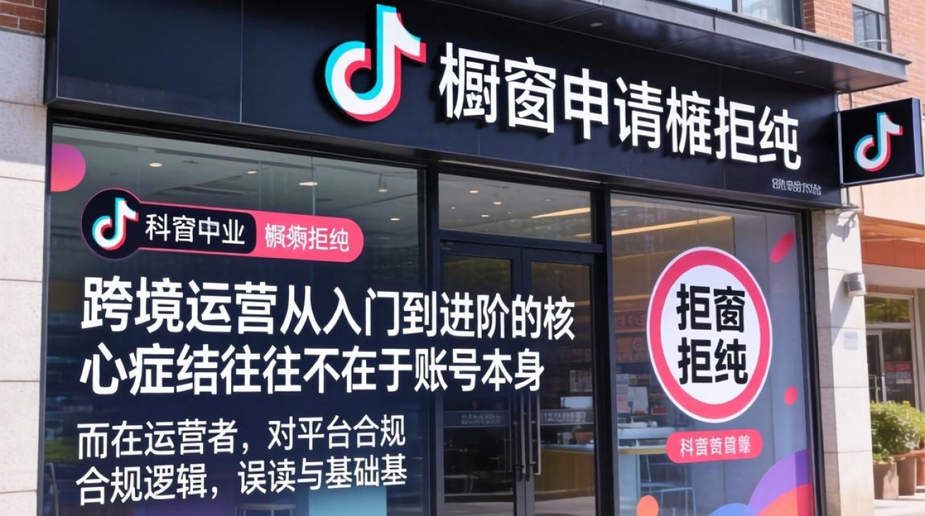 TikTok 橱窗申请被拒原因及跨境运营入门到进阶