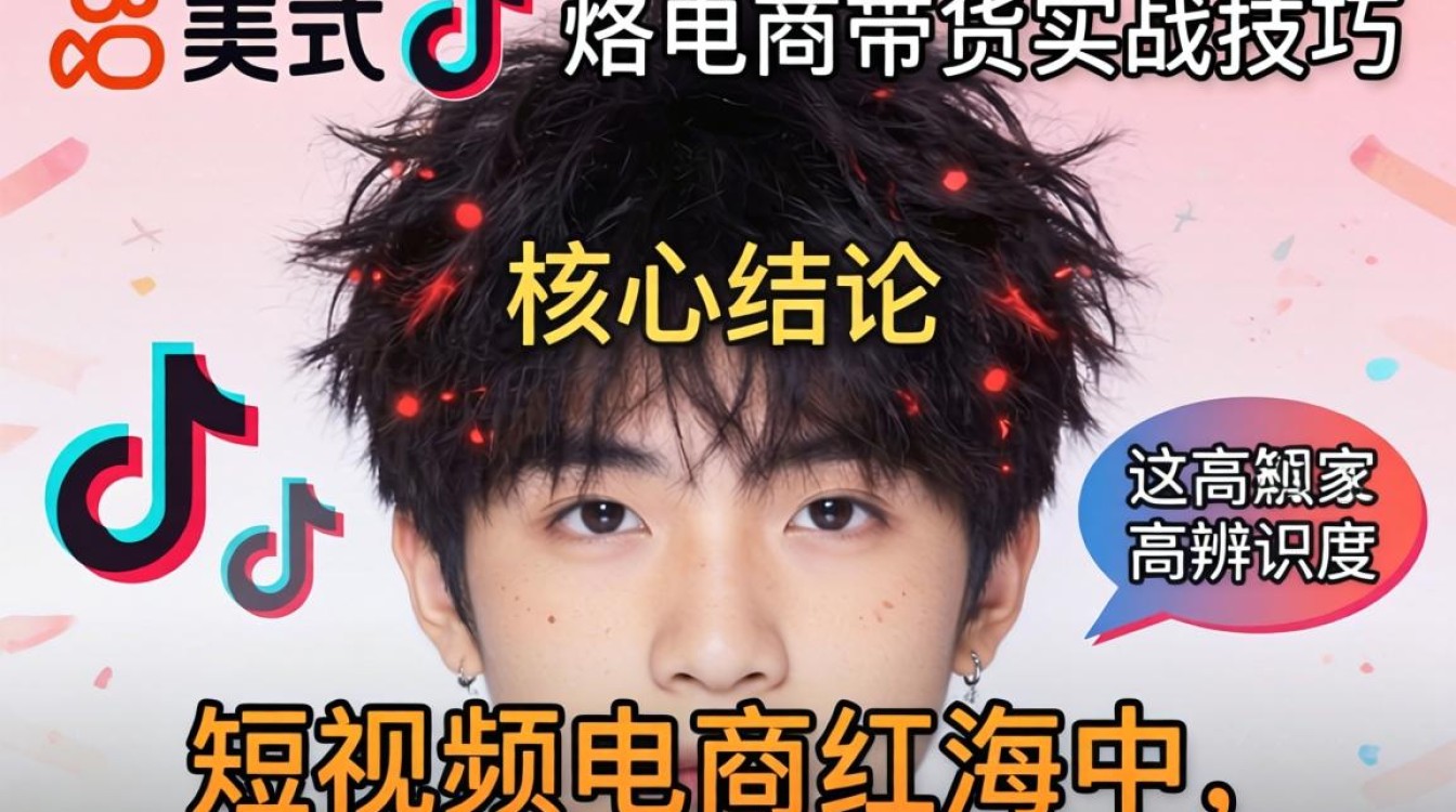 快手美式男孩爆炸头TikTok电商带货实战技巧