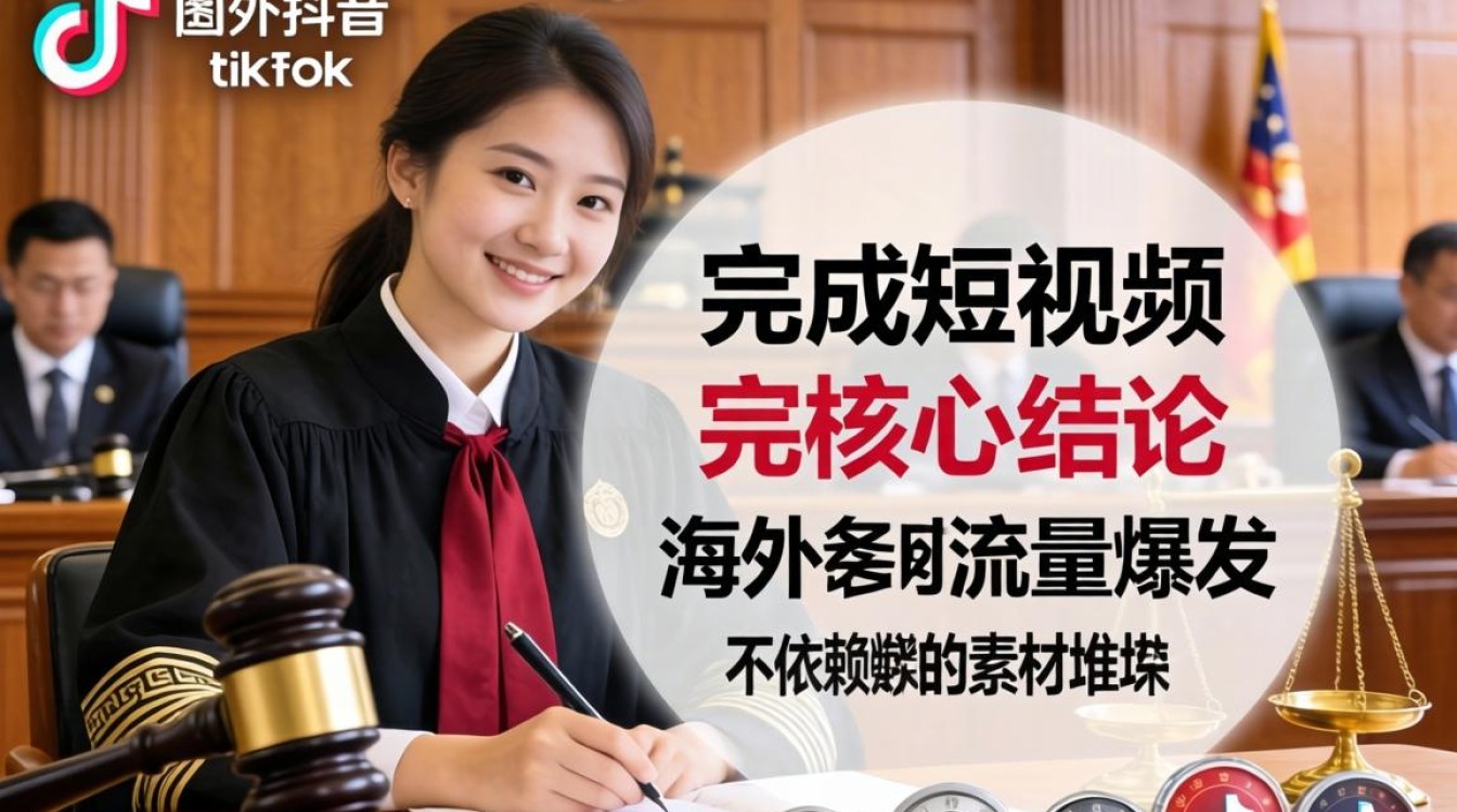 后期处理海外抖音tiktok法庭