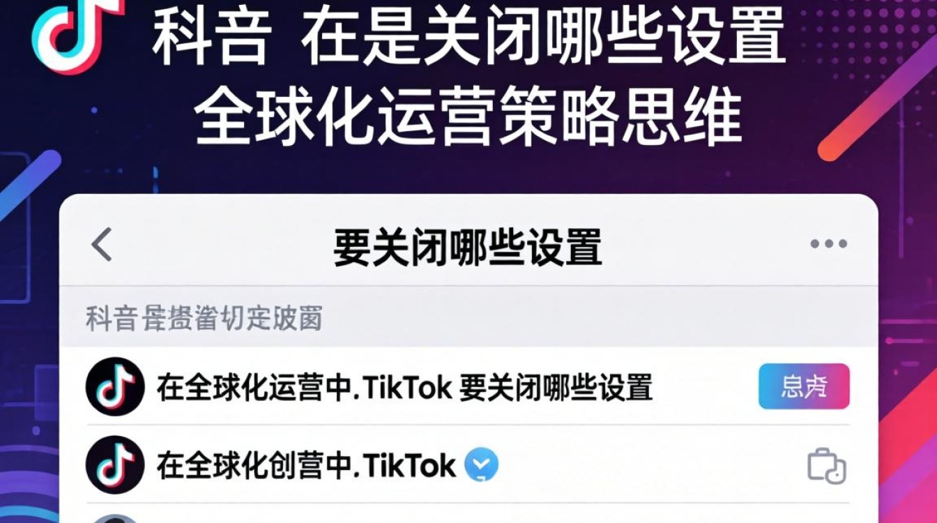 关闭哪些设置能优化全球化运营策略