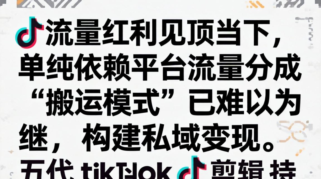 私域变现五代 TikTok 剪辑如何持续收入