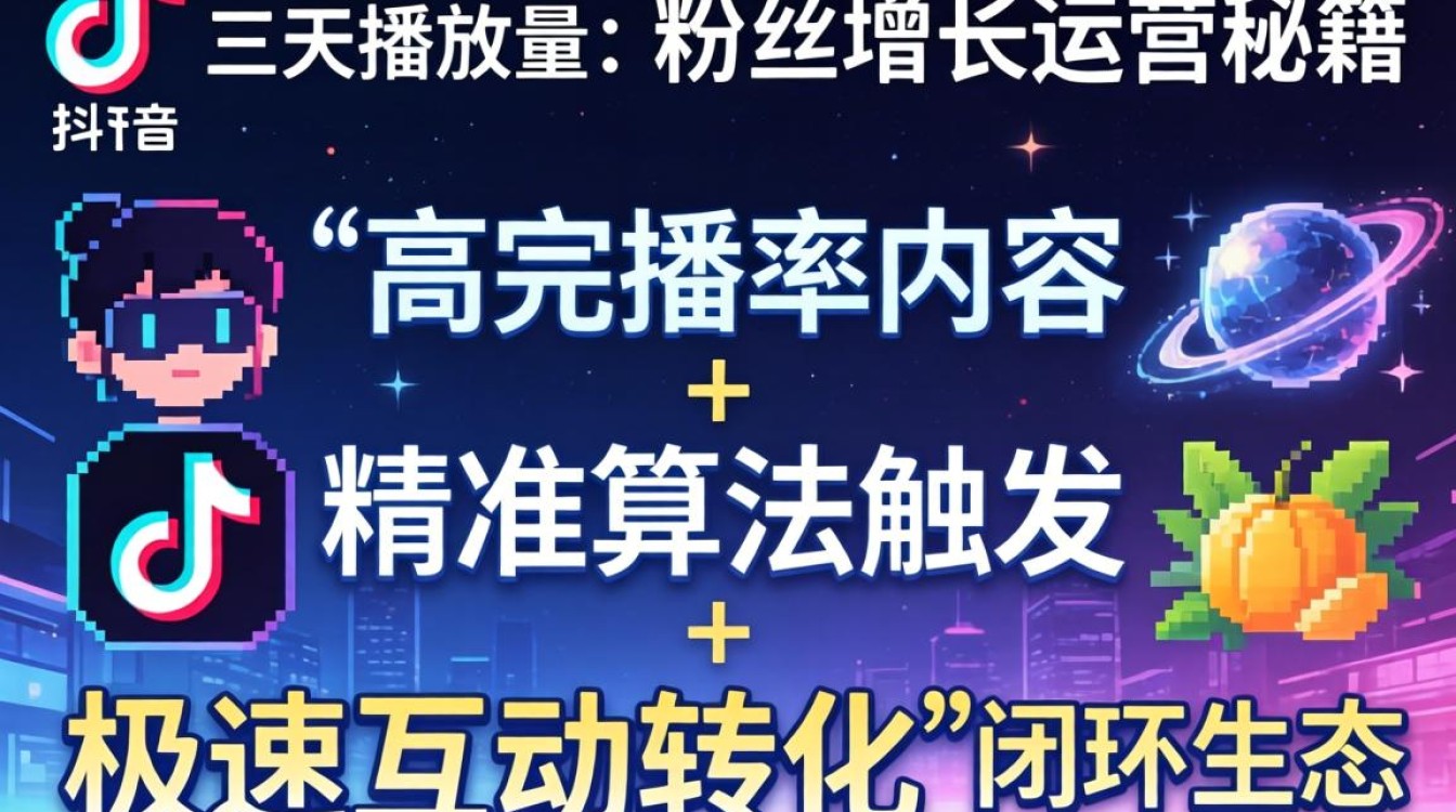 TikTok 三天播放量 粉丝增长运营秘籍