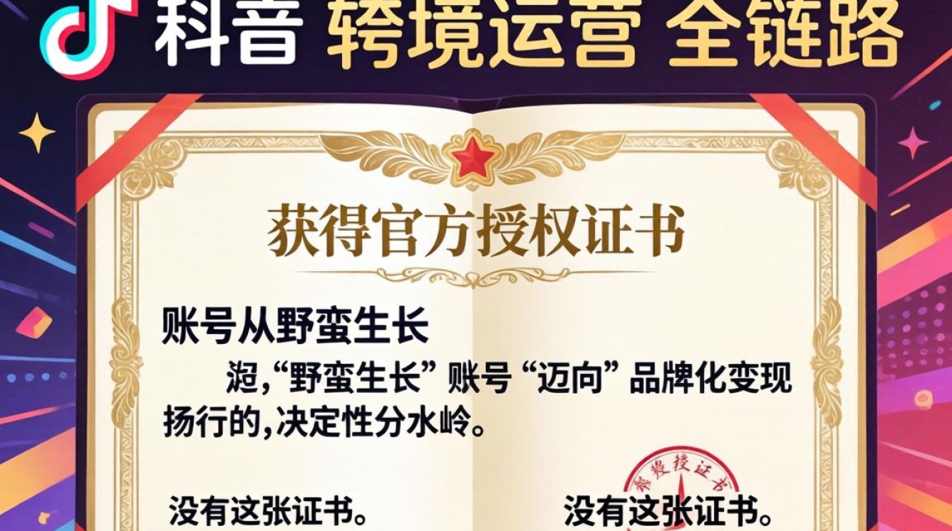 TikTok 授权证书 跨境运营从入门到进阶