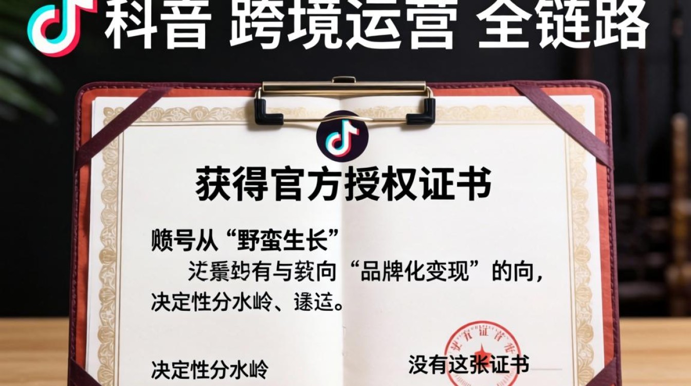 TikTok 授权证书 跨境运营从入门到进阶