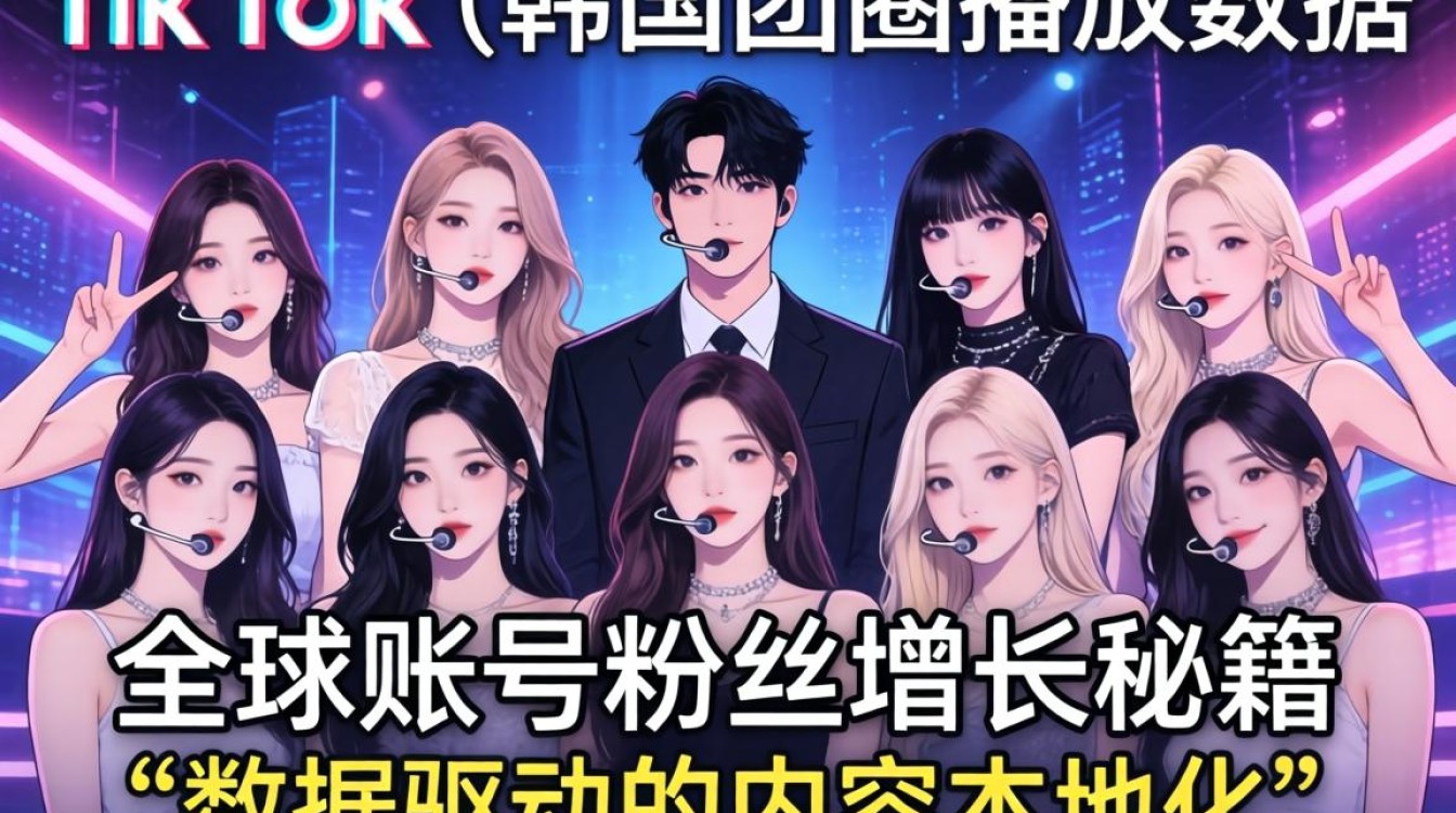 TikTok 韩国团体播放数据